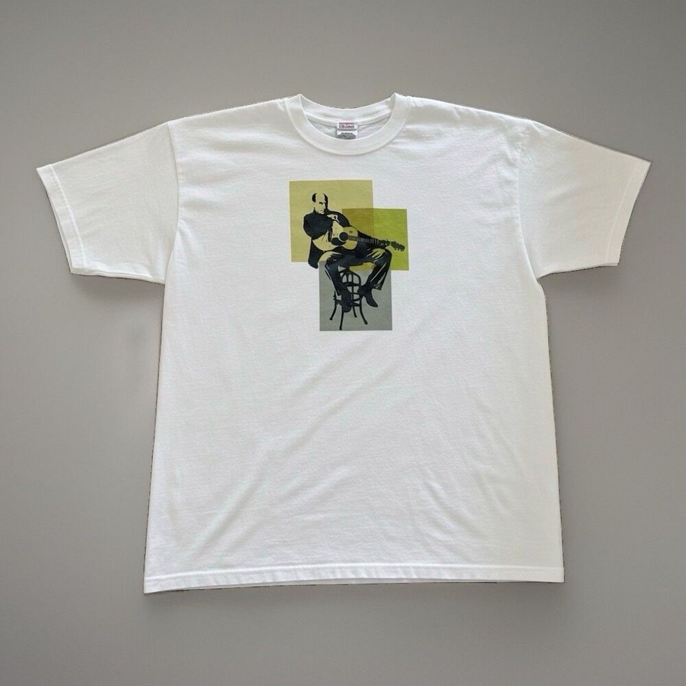 Men's James Taylor 2003 Tour Info T-shirt X-Large White